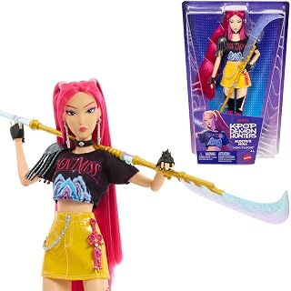 Mattel KPop Demon Hunters HUNTR/X Mira Fashion Doll | Wearing “How It’s Done” Performance Look, Sword Accessory, Inspired by the Movie, JRN36