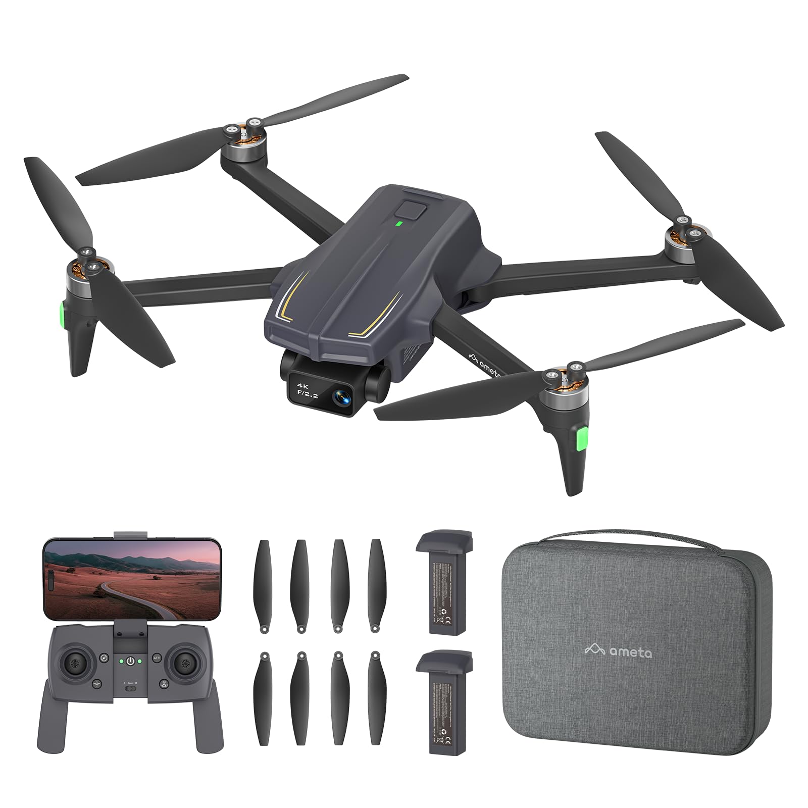 Ameta S20 Pro GPS Drone with Camera for Adults 4K UHD,Gift for Beginners | GPS P