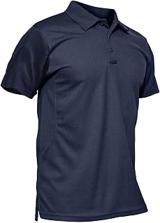 MAGCOMSEN Men's Polo Shirt Quick Dry Performance Short Sleeve Tactical Shirts Pique Jersey Golf Shirt