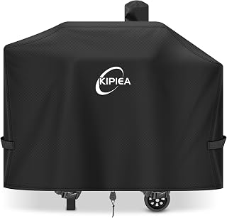 Kipiea Pellet BBQ Cover for Camp Chef SmokePro 24 Series, 500D Heavy-Duty Waterproof Grill Smoker Cover for All-Weather Outdoor Storage Protection, Windproof, UV Resistant, Tear & Fade Resistant
