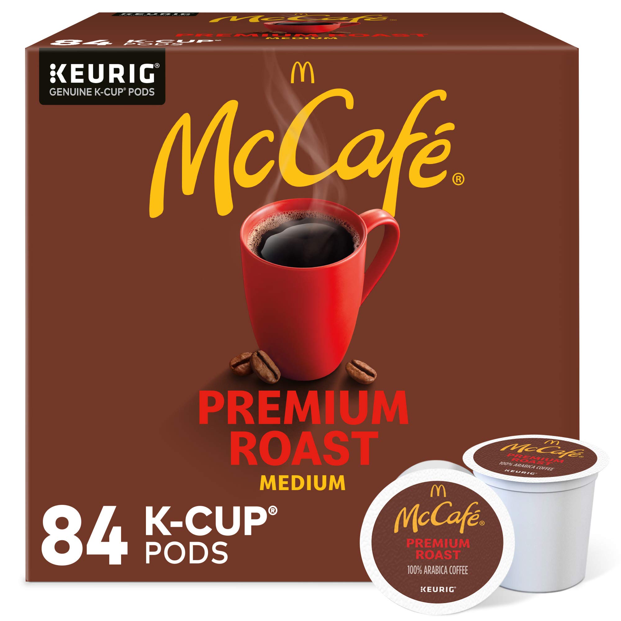 McCafe Premium Roast Medium Roast Coffee, K-Cup Pods, 84 Count | Rich Aroma Smoo