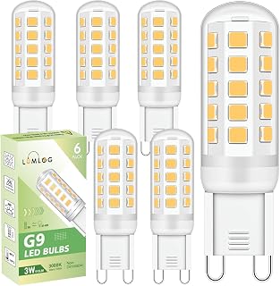 Lumlog G9 Led Bulbs Warm White 6-Pack, 3W 510 Lm 3000 Kelvin G9 Led Light Blubs, Equivalent to 30-40W Halogen, 220-240V No Flicker Non-Dimmable Energy Saving, for Home Lighting Decor [Energy Class C]