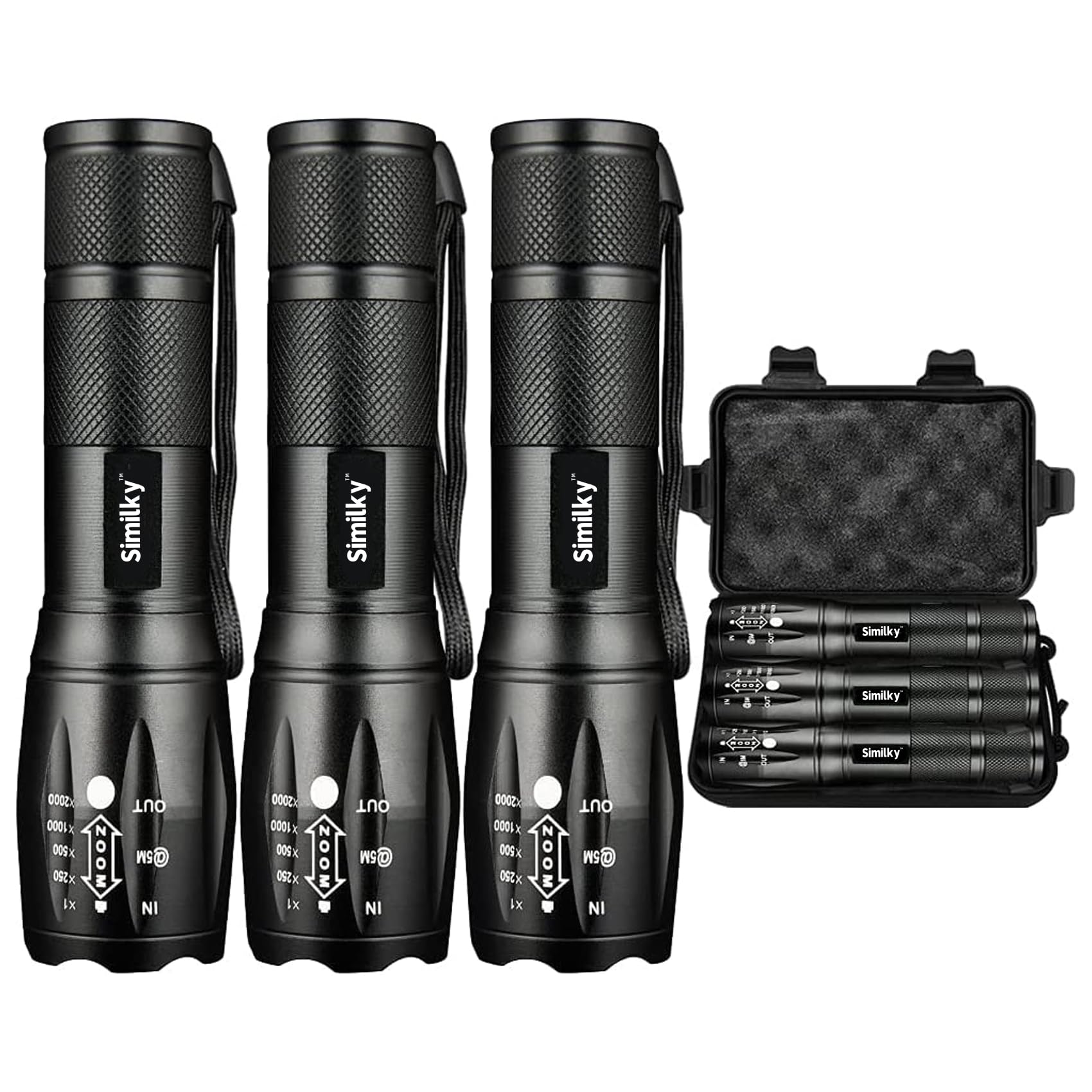 SIMILKY 3Pack Torches Led Super Bright, Hand Led Torch 1200 Lumen, Powerful Torc