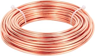 10 Gauge/2.6 mm 10 Feet 5 oz 99.9% Dead Soft Copper Wire for Electroculture Gardening, Jewelry Making, Beading, Science Projects, DIY Artwork, Pure Bare Copper Wire