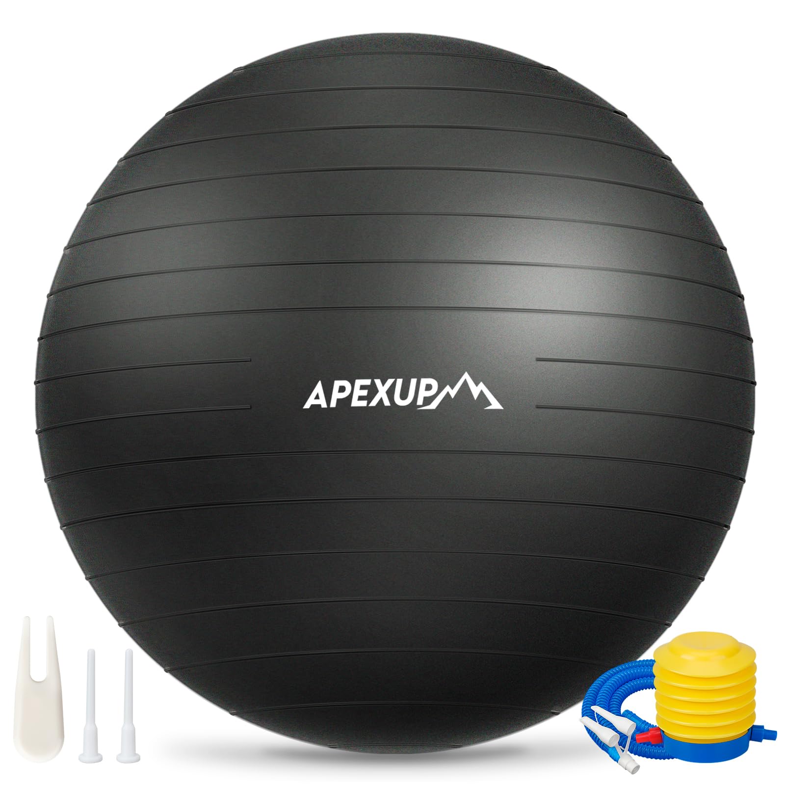 APEXUP Yoga Ball, 660 lbs Anti-Burst Exercise Ball with Pump, 5 Sizes | Anti-Bur