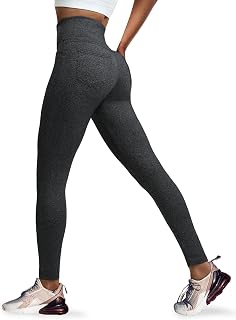 VOOVEEYA Curvy Womens Leggings, High Waisted Yoga Pants with Back Pockets
