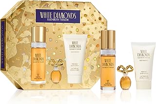 Elizabeth Taylor White Diamonds 3-Piece Fragrance Gift Set for Women | Women's floral perfume gift set. Includes White Diamonds EDT 1 oz, Mini EDP splash 0.12 oz &amp; perfumed body lotion 1.7 oz.