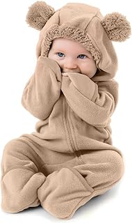 Cuddle Club Fleece Baby Bunting Bodysuit Hoodie, Newborn - 5T | Infant Romper Hooded Sweater Outfit, Car Seat Friendly, Convertible Mittens & Booties, Warm Jacket, Winter Suit Clothes