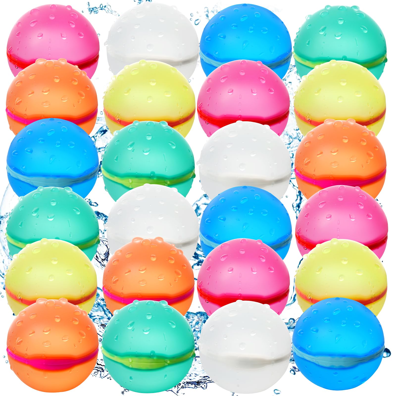 Reusable Water Balloons,Magnetic Self Sealing Quick Refill Water Balloons for Ki