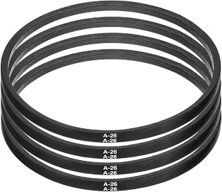 uxcell 4pcs A26 or 4L280 Classic Wrapped Rubber V-Belt, 26"(650mm) Inside Circumference, A Profile V Belt