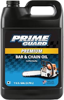 Prime Guard Premium Bar & Chain Oil | 1 Gallon | High-Tack Formula | Reduces Chain & Bar Wear | All-Season Protection for Gas & Electric Chainsaws
