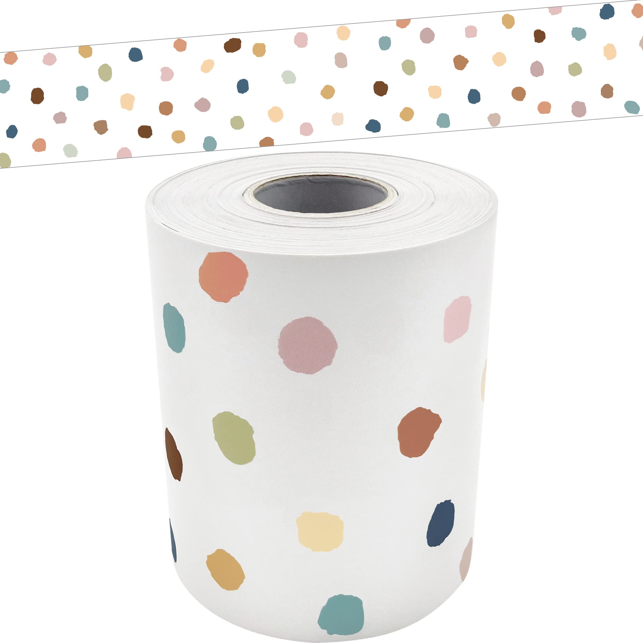 Teacher Created Resources Everyone is Welcome Painted Dots Straight Rolled Borde
