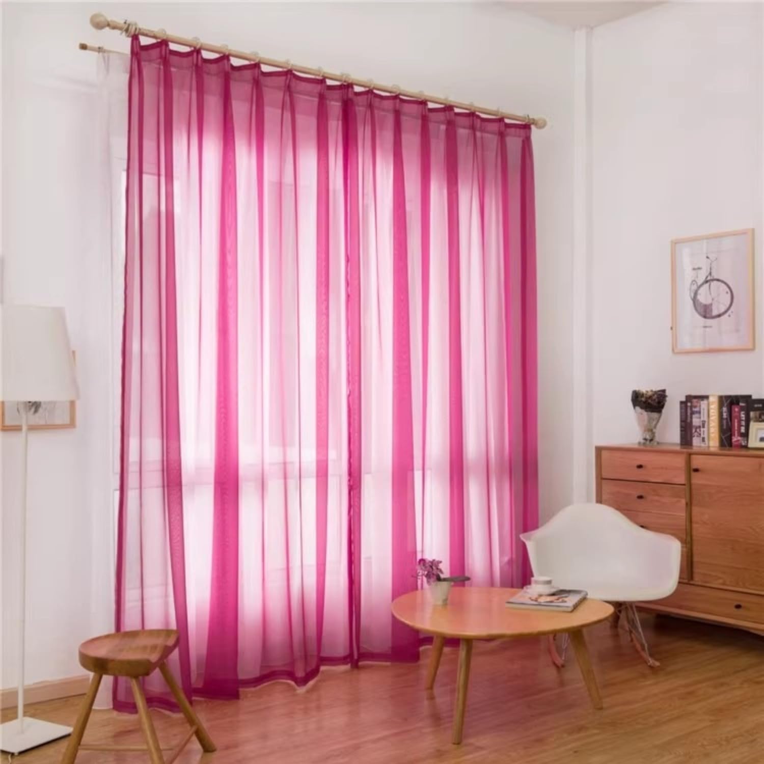 Solid Tulle Curtains for Living Room Bedroom Modern 2mx1m Transparent Curtain Mu