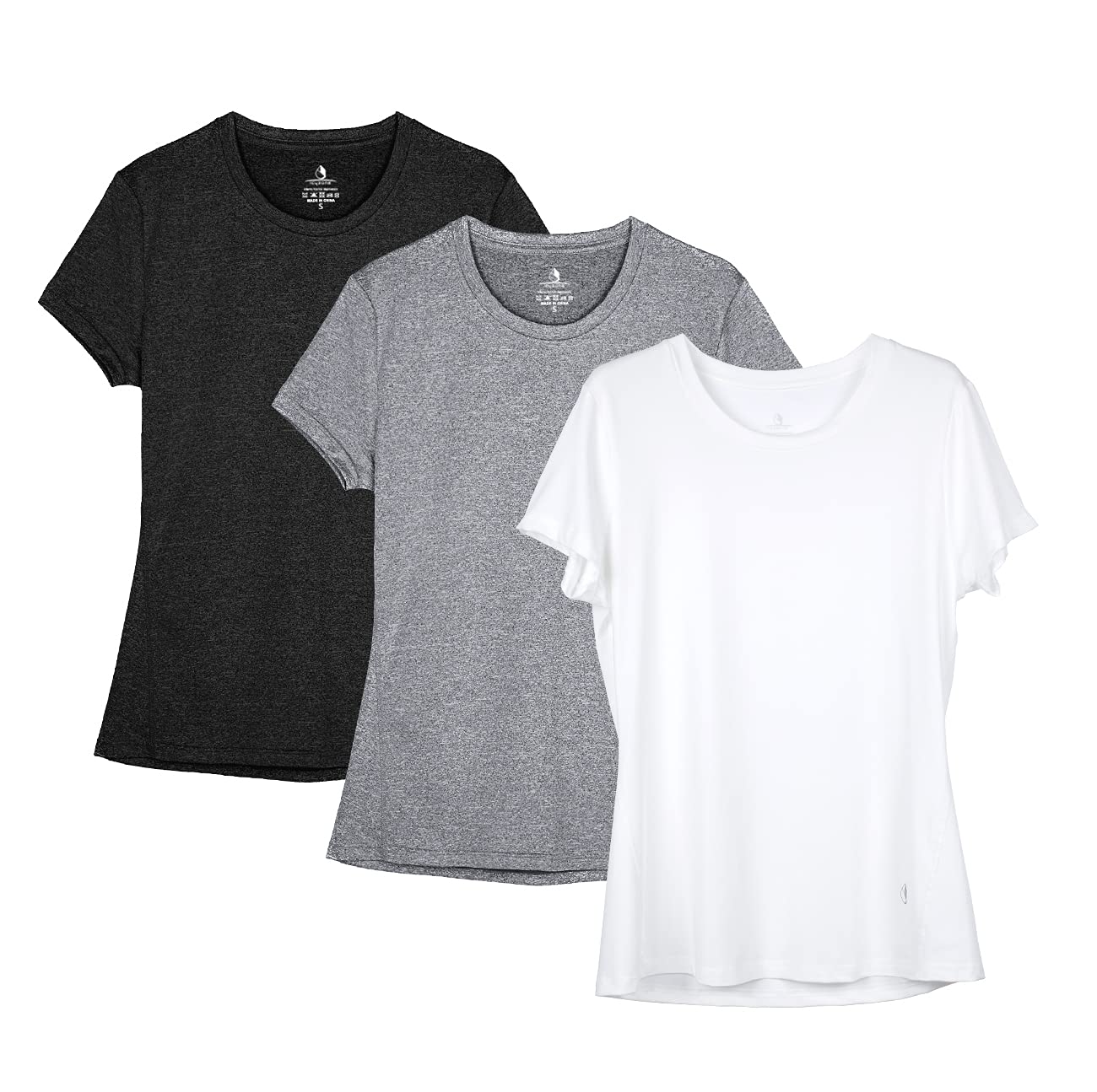 icyzone Women's Workout Running T-Shirt Activewear Yoga Gym Short Sleeve Tops Sp
