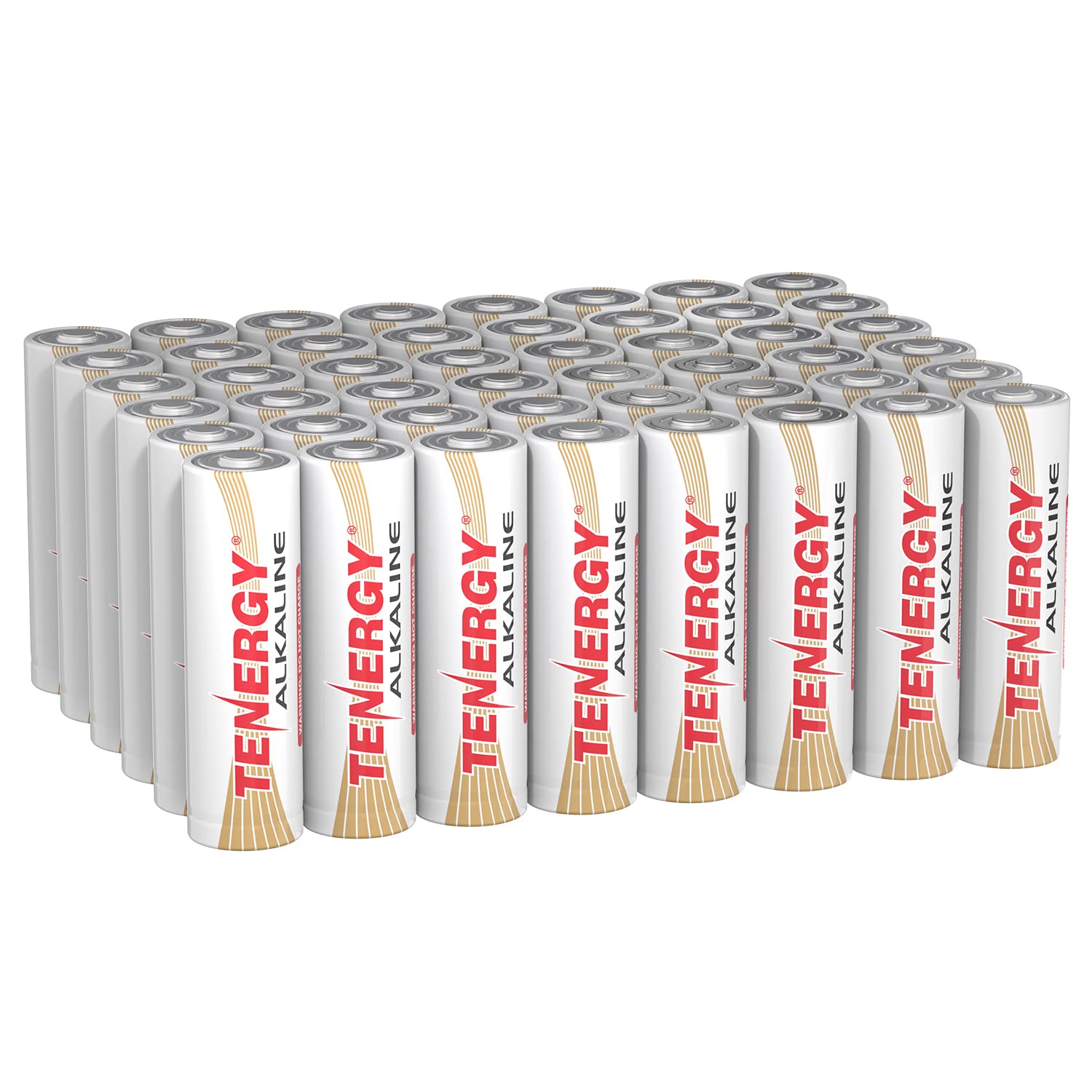 Tenergy 1.5V AA Alkaline Battery, High Performance AA Non-Rechargeable Batteries