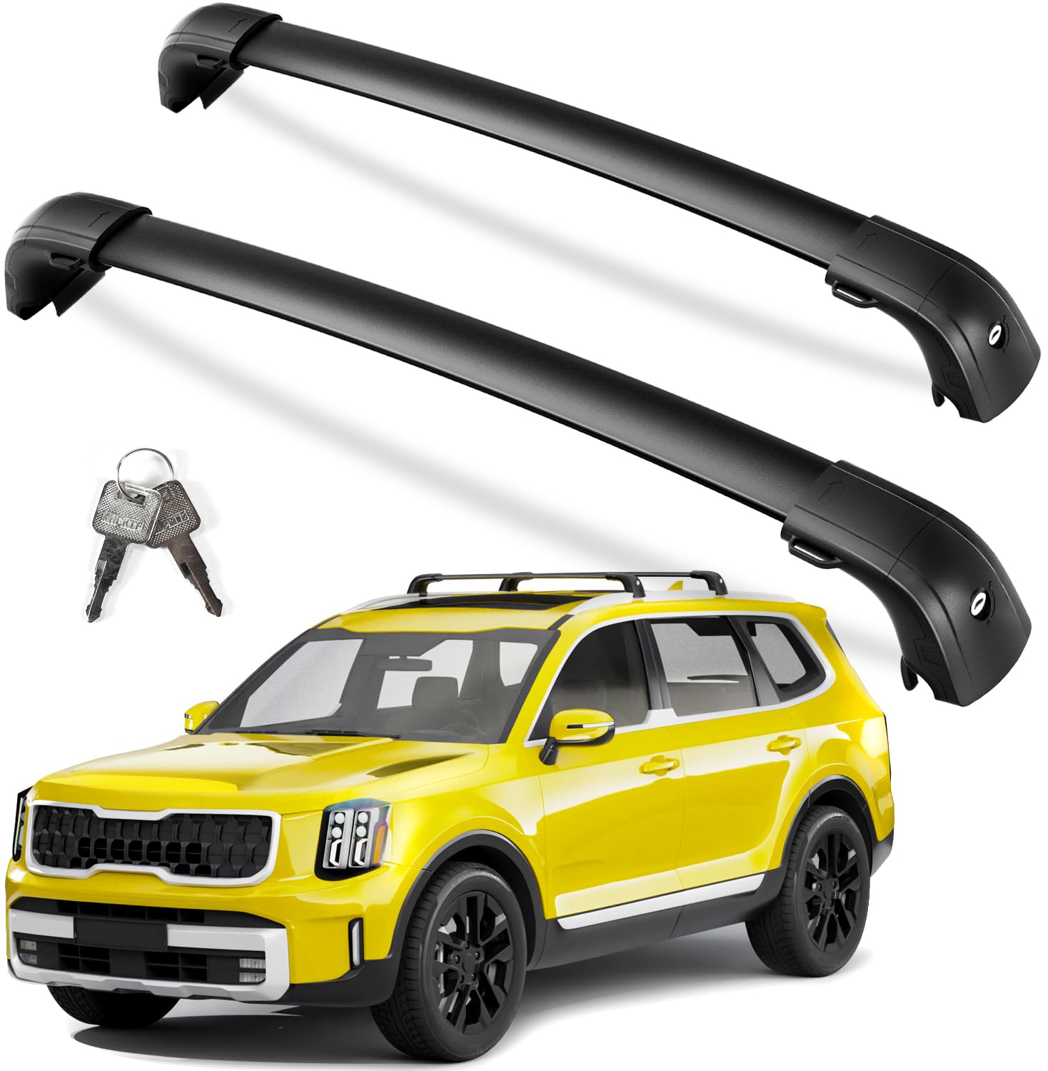 Roof Rack Cross Bars for Kia Telluride 2019-2026 EX S SX SX-Prestige | with Flus