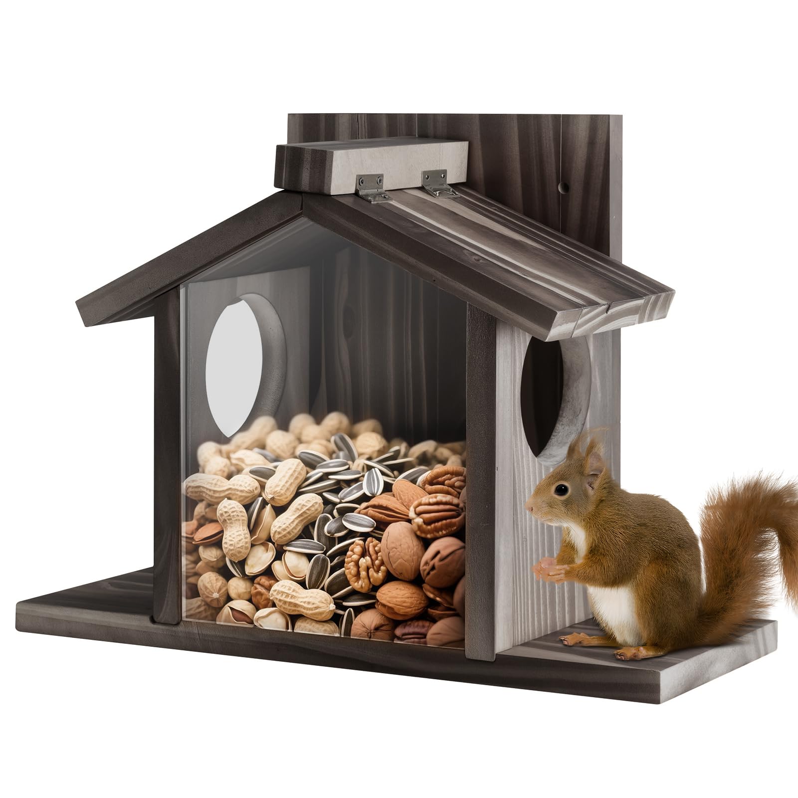 Gnodary Squirrel Feeders for Outside, Durable Squirrel House for Outdoor - Chipm