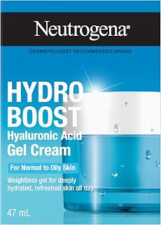 Neutrogena Hydro Boost Gel Cream Face Moisturizer, 47mL | Lightweight Moisturizer with Hyaluronic Acid, Instant Absorption, Oil-Free, Non-Comedogenic, for Normal to Dry Skin