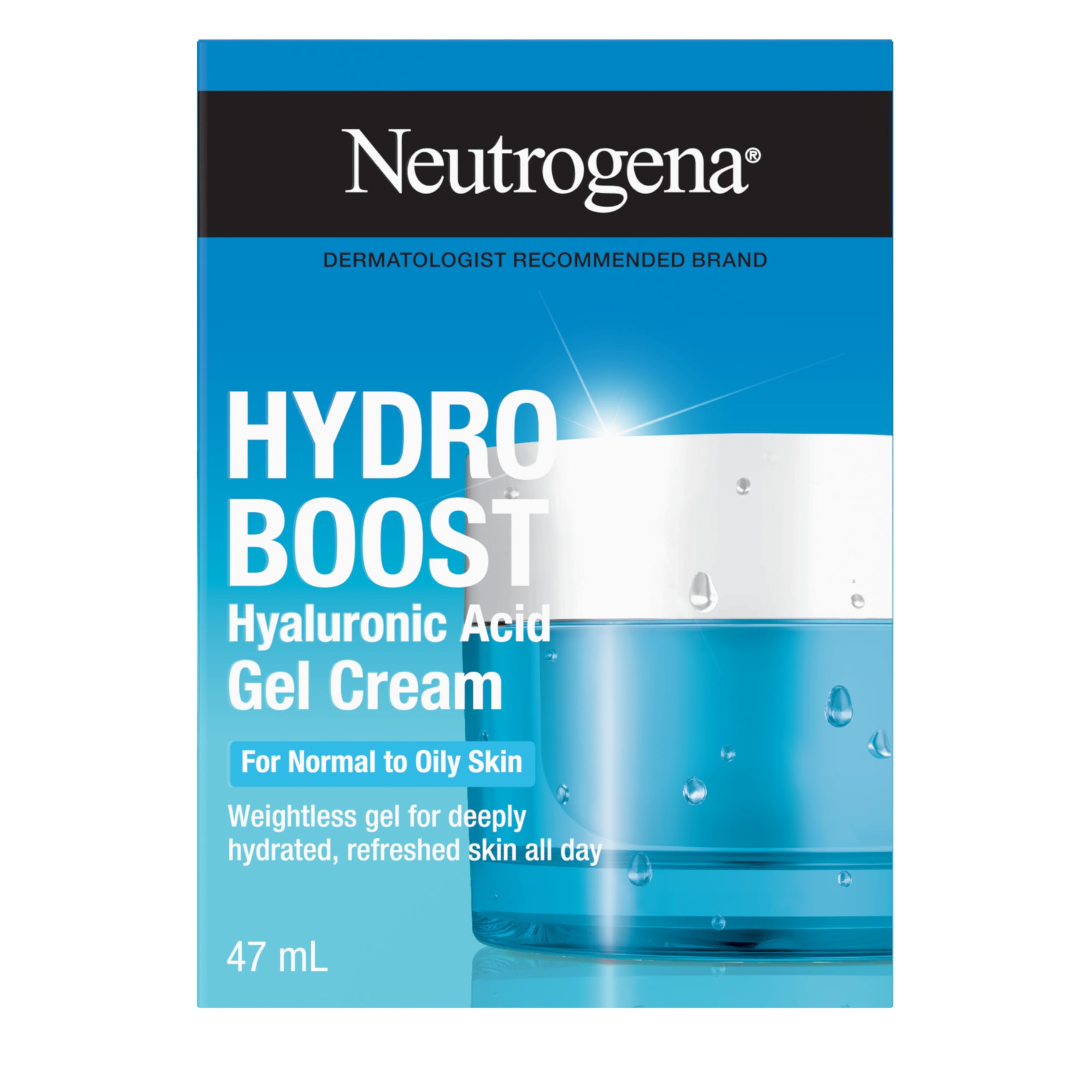 Neutrogena Hydro Boost Gel Cream Face Moisturizer, 47mL | Lightweight Moisturize