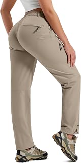 MoFiz Pantalon cargo de randonnée léger à séchage rapide pour femme, résistant à l'eau UPF 50, pour la pêche, le camping, les voyages avec 5 poches