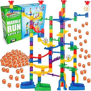 Marble Genius Marble Run Super Set, 150 Translucent Pieces, STEM Toy