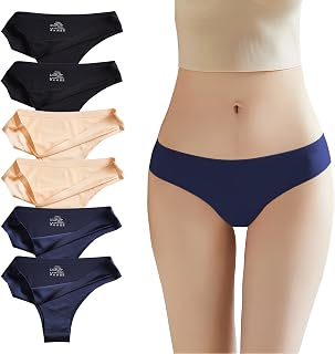 [CM Tech] Women's Brazilian Cut Seamless Cute T-Back Bikini Sexy Underwear High Breathability Stretchy Pants Gentle Skin Feel Deodorant Antibacterial Non-Constricting Women's Cotton Breathable Panties