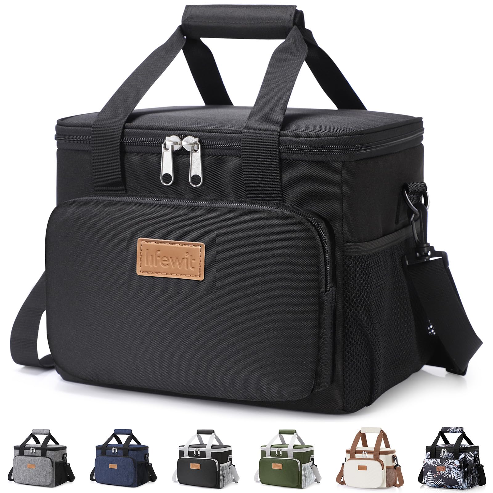 Lifewit Medium Lunch Bag, Insulated Lunch Box, Soft Cooler Cooling Tote for Adul
