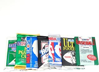 Vintage Multi-Sport Unopened Pack Lot Total of 100 Trading Cards Baseball Football Basketball Hockey Topps Upper Deck Hoops Pro Set