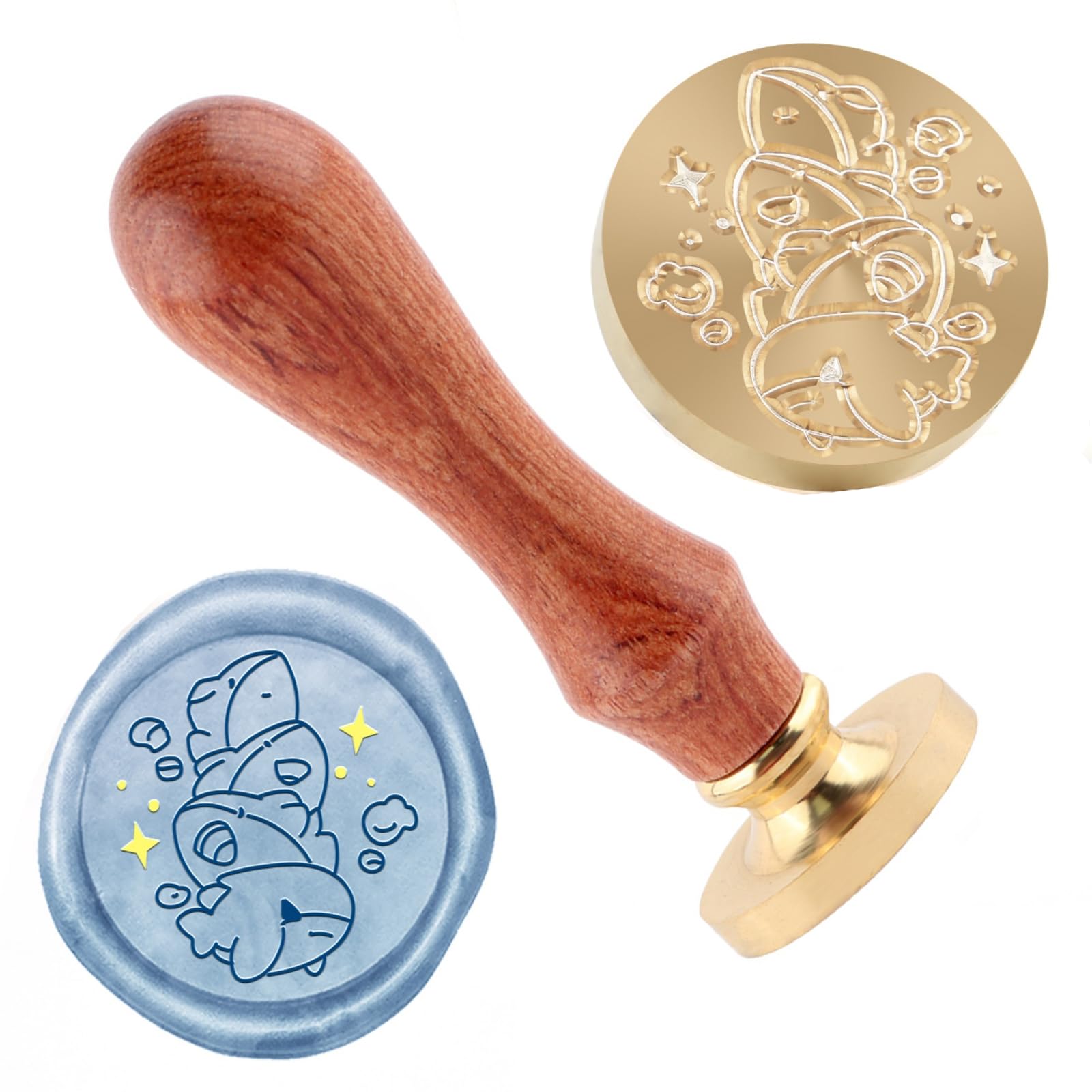 Cute Animals Wax Seal Stamp Sealing Wax Stamps 25mm Removable Brass Seal Stamp w