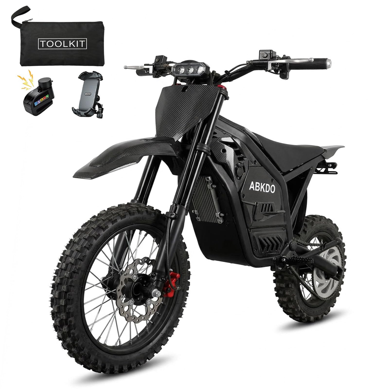ABKDO Electric Dirt Bike for Teens Adults, 4000W Motor, 48V Battery，45MPH | 230N