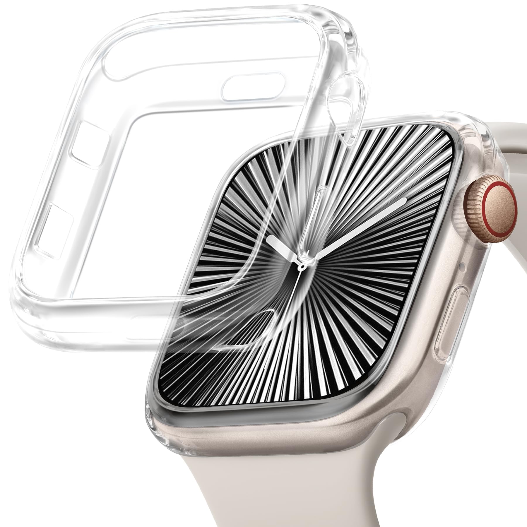 JR.DM 42mm Soft Flexible TPU Case Compatible with Apple Watch Series 3/2/1, Touc