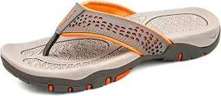 ChayChax Flip Flops Men's Beach and Pool Shoes Non-Slip Sports Sandals Slippers Sea Slippers Rubber Sole for Arch Support