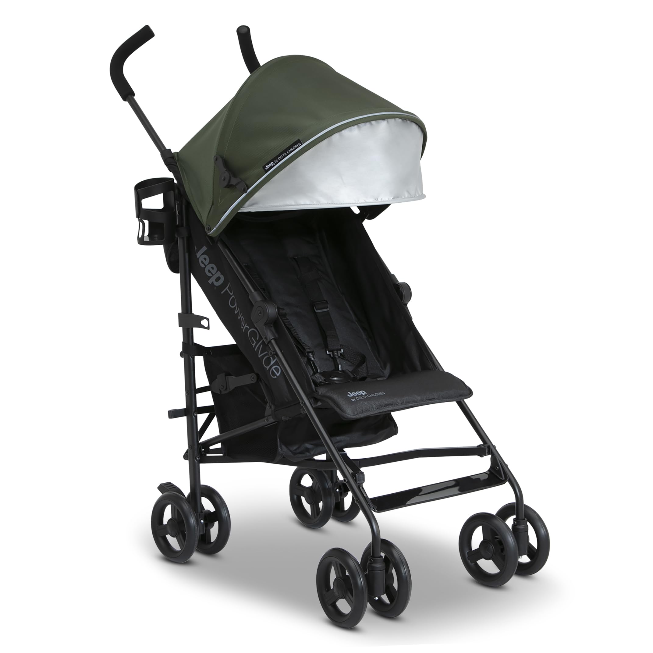Jeep PowerGlyde Stroller by Delta Children Lightweight Travel Stroller with Smoo