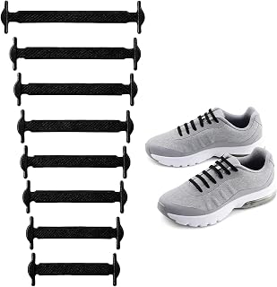 No Tie Shoelaces for Adults Stretch Silicone Elastic No Tie Shoelaces 16 Pcs for Sneakers, Daily Wear, Sports