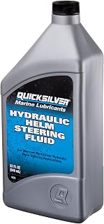 Quicksilver 858078Q01 Hydraulic Helm Steering Fluid - 32 Oz. Bottle | Helps Maintain Smooth, Responsive Hydraulic Steering Performance