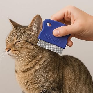 Dog Flea Comb, 4 Pack Dog Flea Comb, High Strength Flea Comb, Dog Grooming Combs, Pet Stain Remover Combs, Pet Grooming Combs for Dogs and Cats