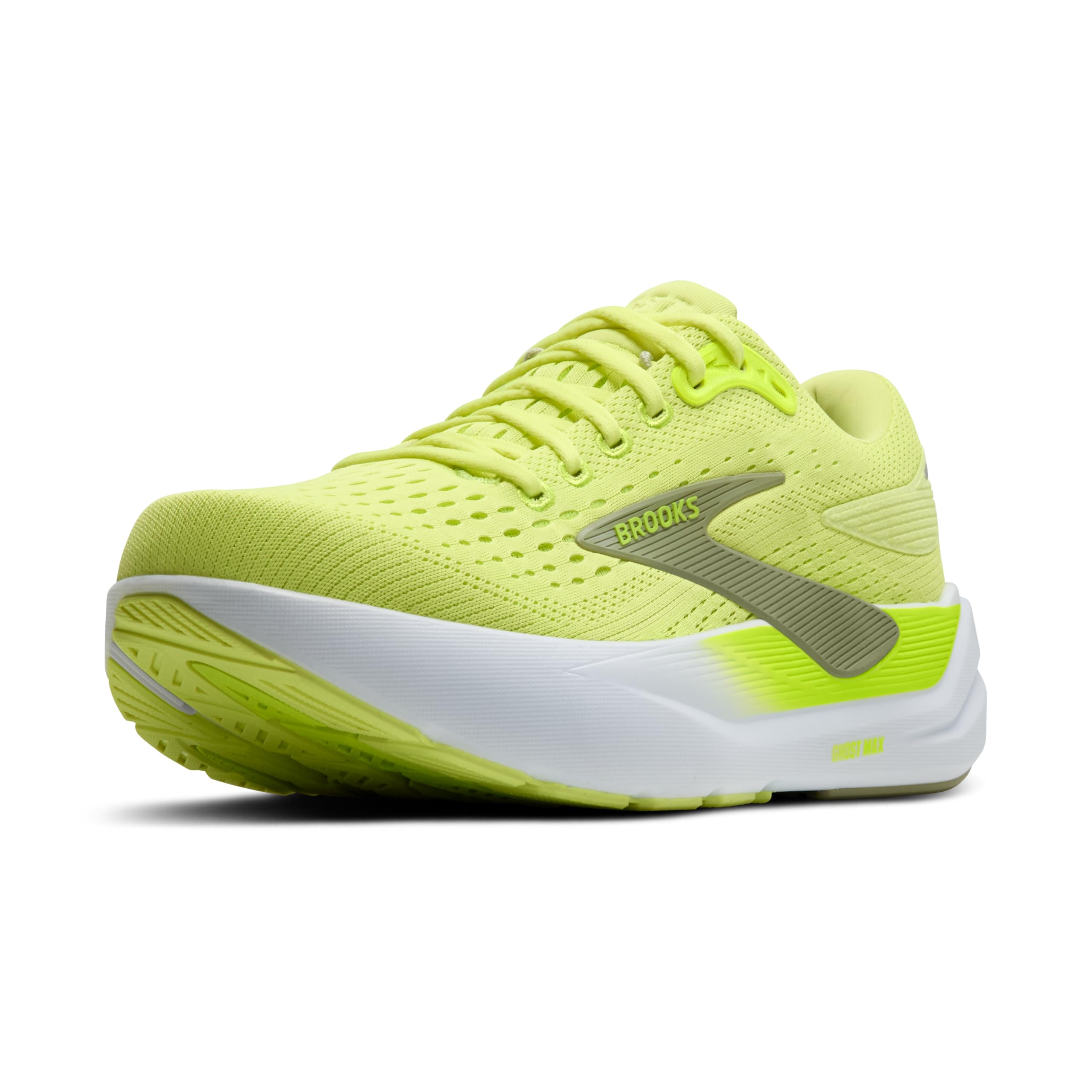 Brooks Ghost Max 3 Men's Running Shoes, Jogging Shoes, White/Orange