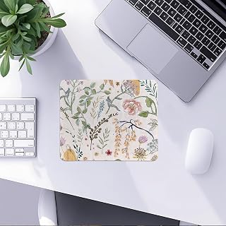 Vintage Floral Mouse Pad, Retro Mouse Pad for Home Office Dormitory Laptop Computer Desk Accessories Supplies 21 x 18 cm