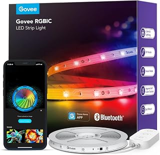 Govee 16.4ft RGBIC LED Strip Lights, LED Lights for Bedroom, APP Control | DIY Multiple Colors on One Line, Color Changing Lights for Home Decor, Bluetooth Strip Lights with APP Control