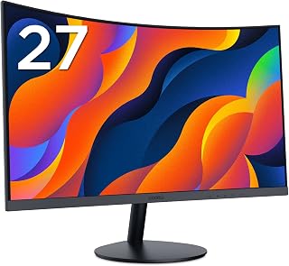 KOORUI 27 Inch Curved Computer Monitor, 144Hz, FHD 1080P, Eye Care, HDMI | VA Gaming Monitor, 5ms, Flicker-Free, Tilt Adjustment, Black, 27N5CA