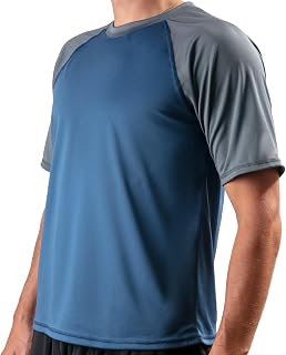Kanu Surf Men's Short Sleeve UPF 50 Swim Shirt Rash Guard Sun Shirt (Regular & Extended Sizes) Rash Guard Shirt
