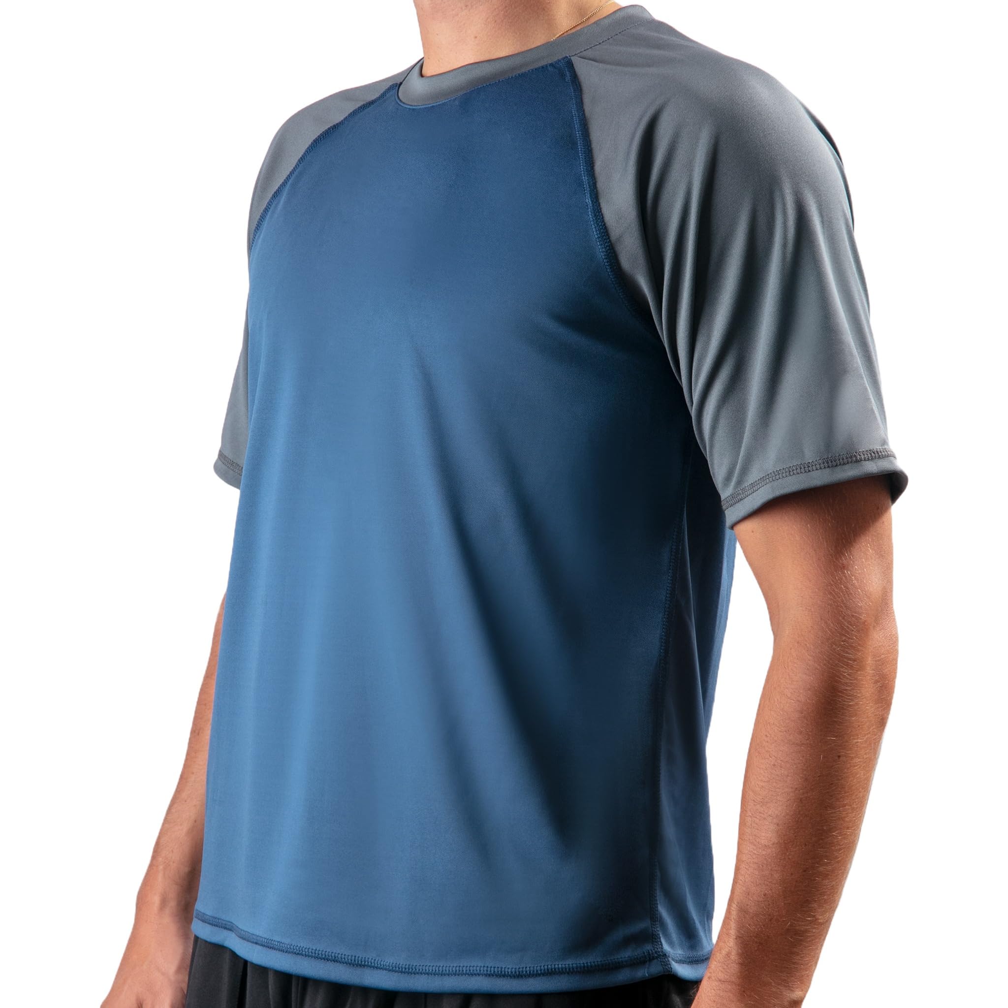 Kanu Surf Men's Short Sleeve UPF 50 Swim Shirt Rash Guard Sun Shirt (Regular & E