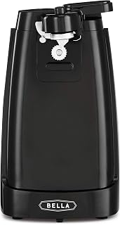 bella Electric Can Opener and Knife Sharpener, Black