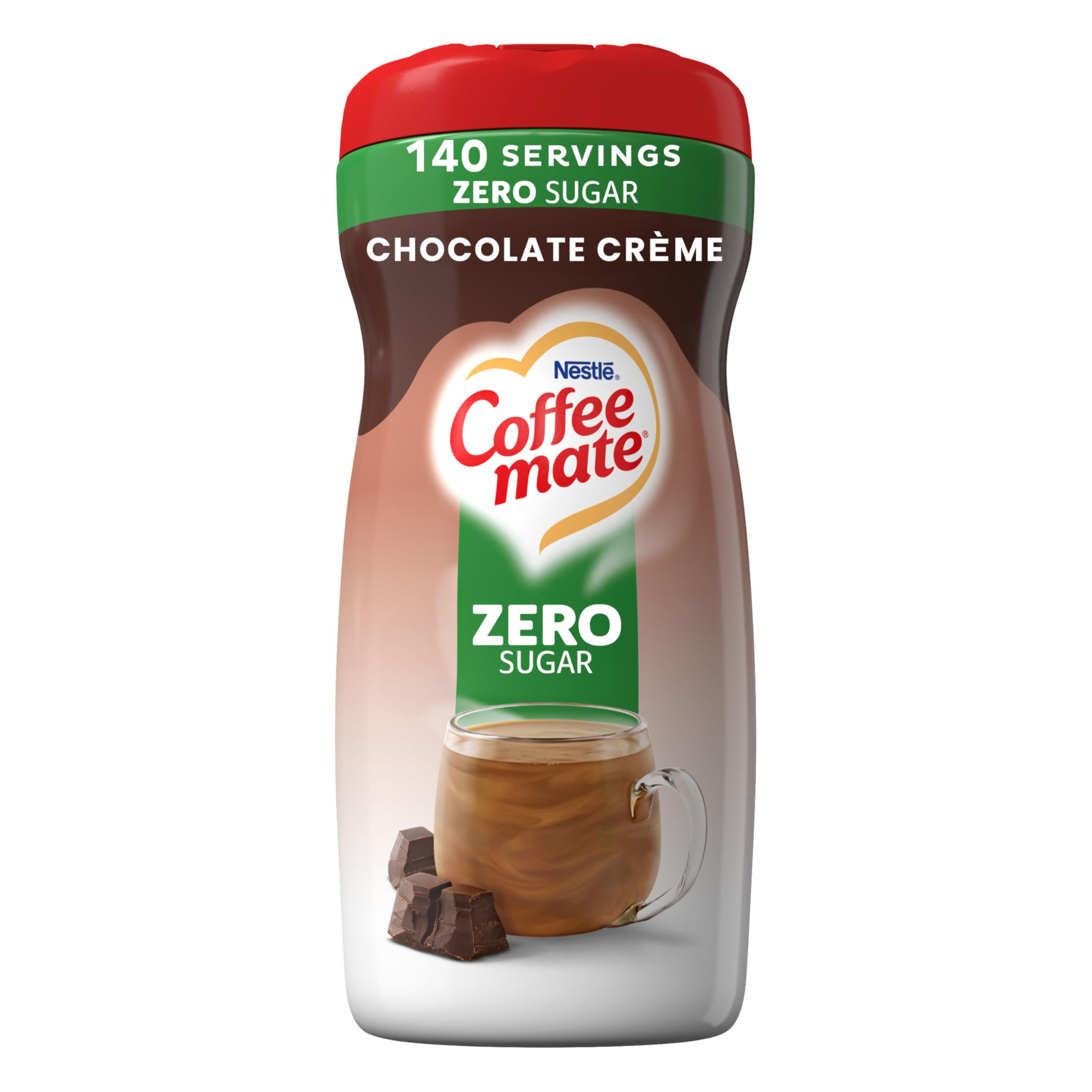 Coffee Mate Chocolate Creme Zero Sugar Powder Creamer, 10.2 Oz | Powdered coffee
