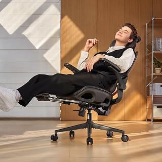 SIHOO B100 Pro Office Chair, Footrest, Double Adaptive Support, Black