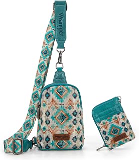 Wrangler Aztec Crossbody Sling Bags for Women Wallet Set