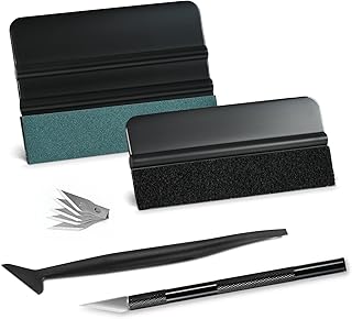 NEWISHTOOL Car Window Tint Installation Kit Vinyl Wrap Tools Wrapping Kit | Felt Squeegee, Micro Squeegee, Precision Knife & Razor Blade, 9IN1 Film Installing Tint Kit Tools Vinyl Application Tool