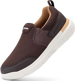 FitVille Men's Extra Wide Sports Shoes Non-Slip Walking Comfortable Lightweight Breathable Slip on Casual Sneakers