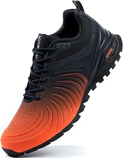 Kricely Men's Trail Running Shoes Hiking Shoes Outdoor Breathable Sneakers Fitness Running Sneakers
