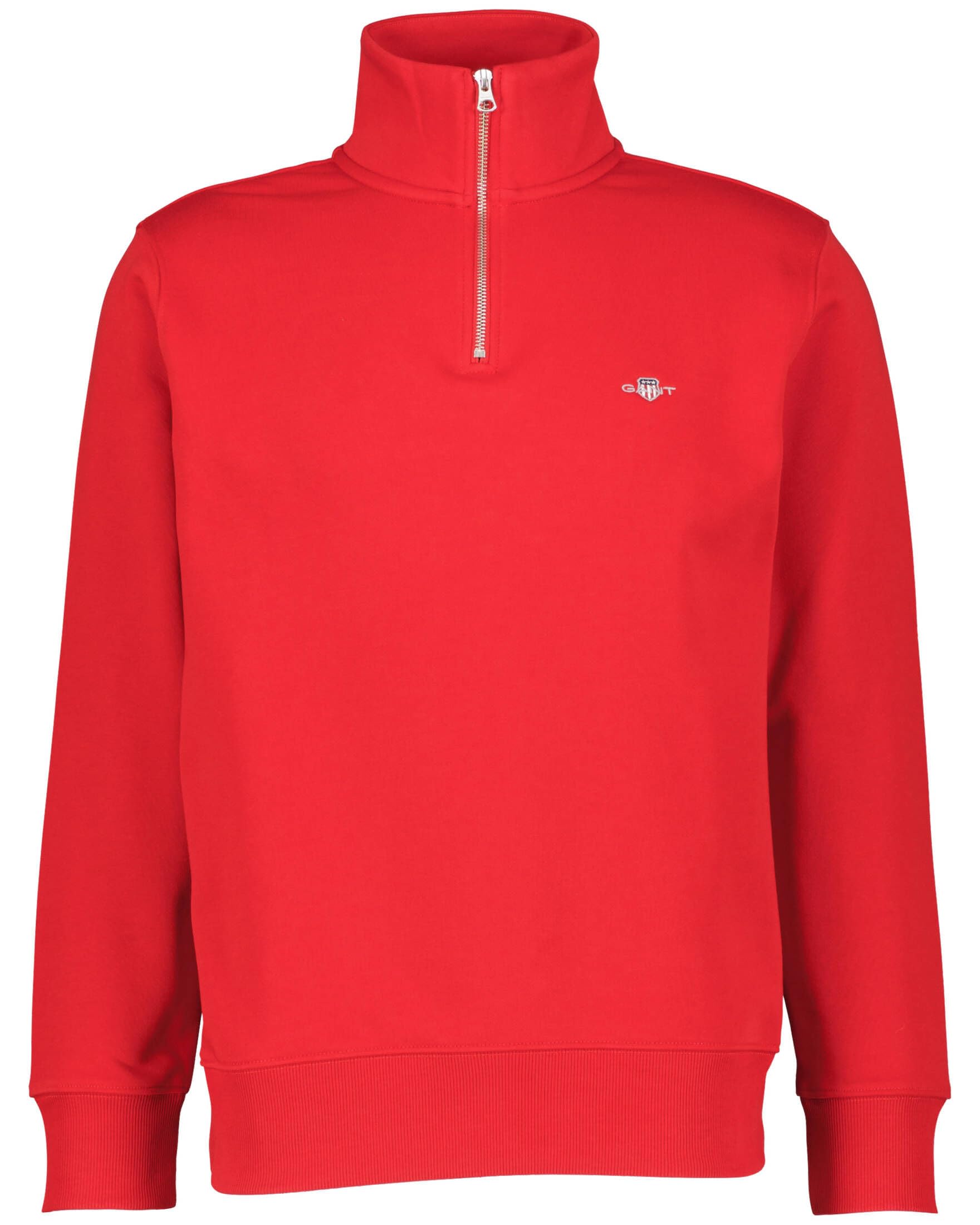 GANT Men's Regular Shield 1/4 Zip Sweatshirt, Bubblegum Pink